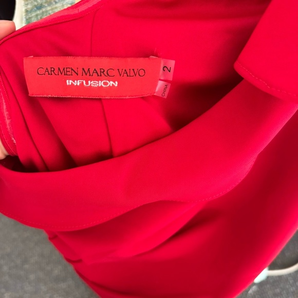 Elegant Red One-Shoulder Dress - Picture 2 of 3